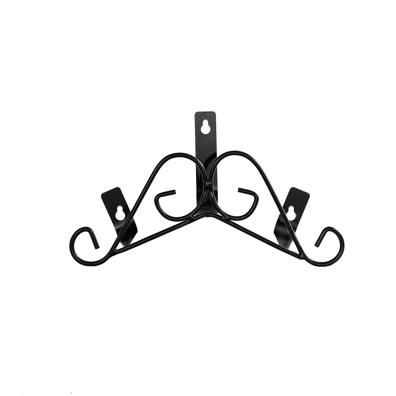 Rapid Black Powder Coated Steel Scroll Hose Hanger Wall Mount 30m