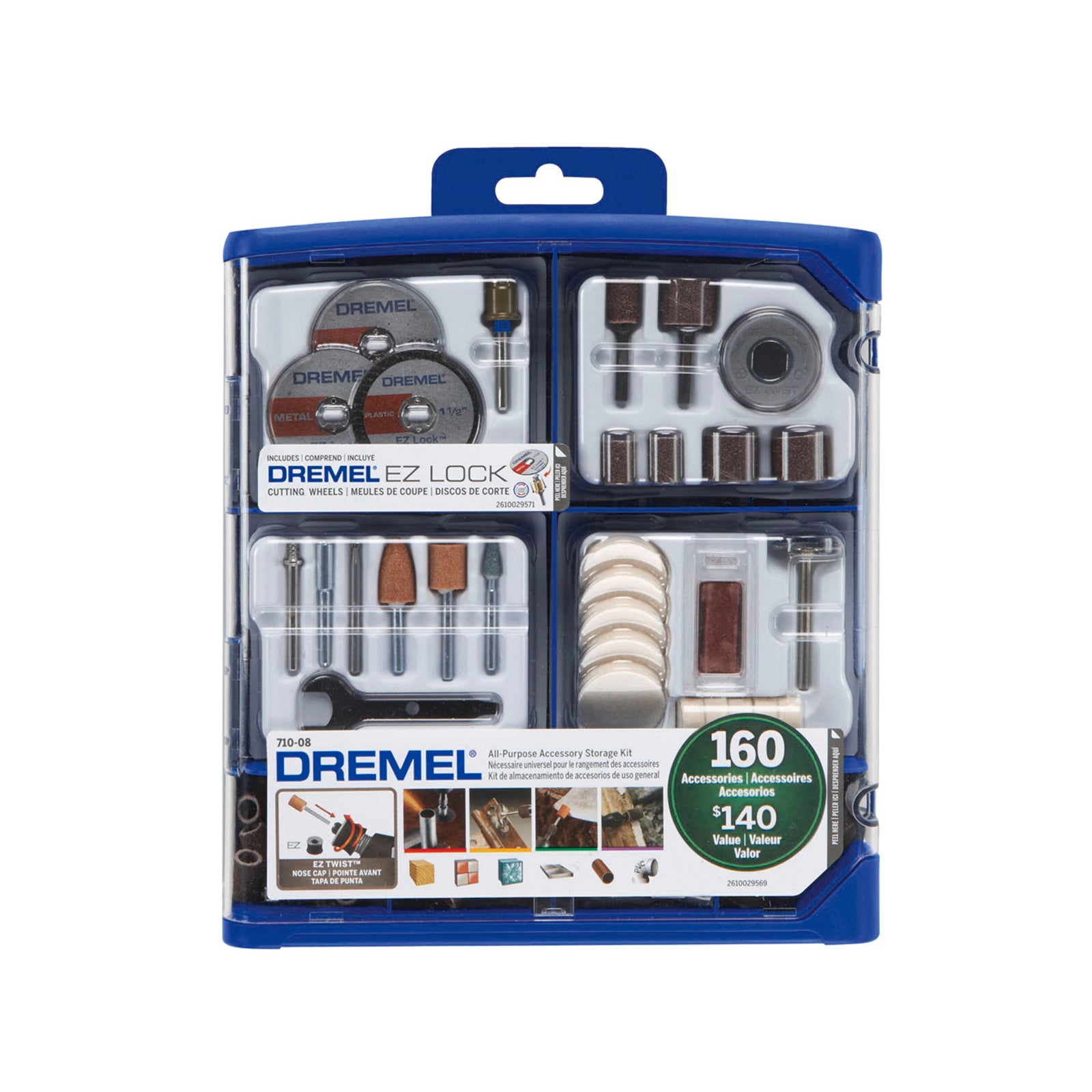 Dremel 160 Piece Multipurpose Mega Accessory Kit with Storage Case