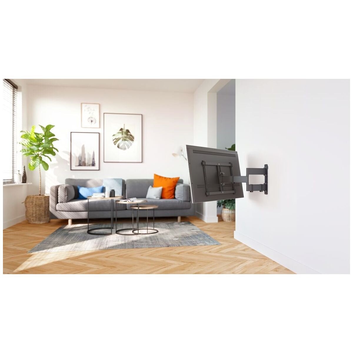 Vogel's Full-Motion TV Wall Mount for 55 to 100 Inch TVs - 55kg Capacity, 180° Swivel - TVM3845B