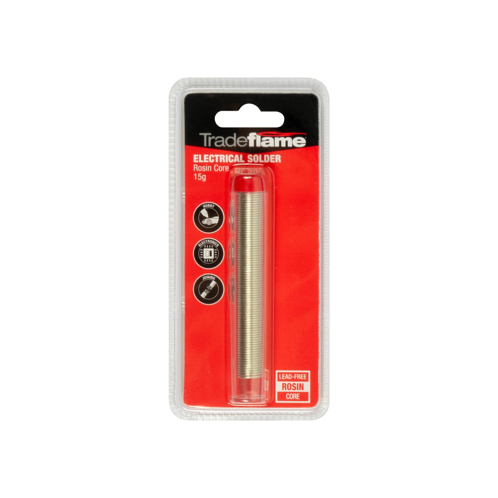 Tradeflame 15g Electrical Solder Rosin Core Lead-Free Tin, 1.6mm