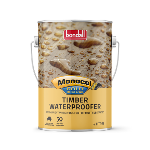 Bondall Monocel 4L Clear Timber Waterproofer Matte Interior Exterior