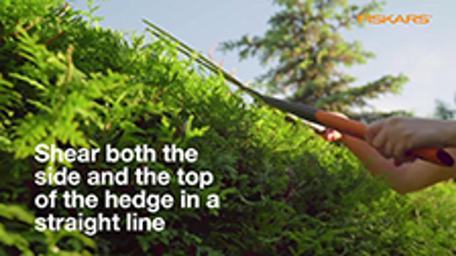 Fiskars PowerGearX HSX92 Hedge Shear, 280mm Hard Steel Blade, FiberComp Handle, Gear Driven