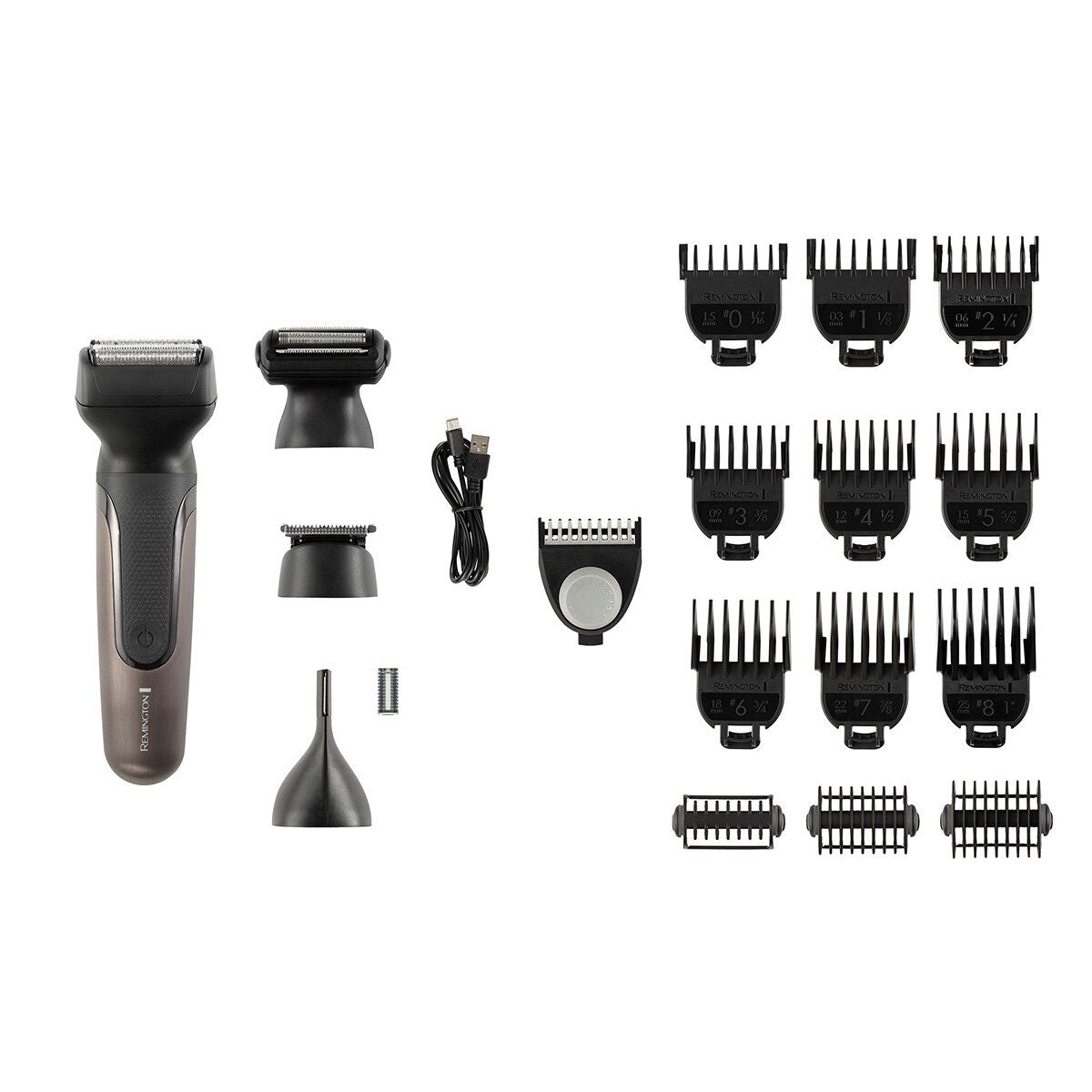 Remington ONE Total Body Multi-Groomer - Four Full-Size Attachments - 14 Combs - Waterproof - PG780AU