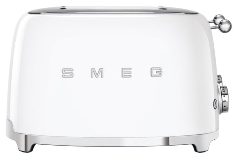Smeg 50's Style 4 Slice Toaster - White, Six Browning Levels, Independent Slot Control - TSF03WHAU