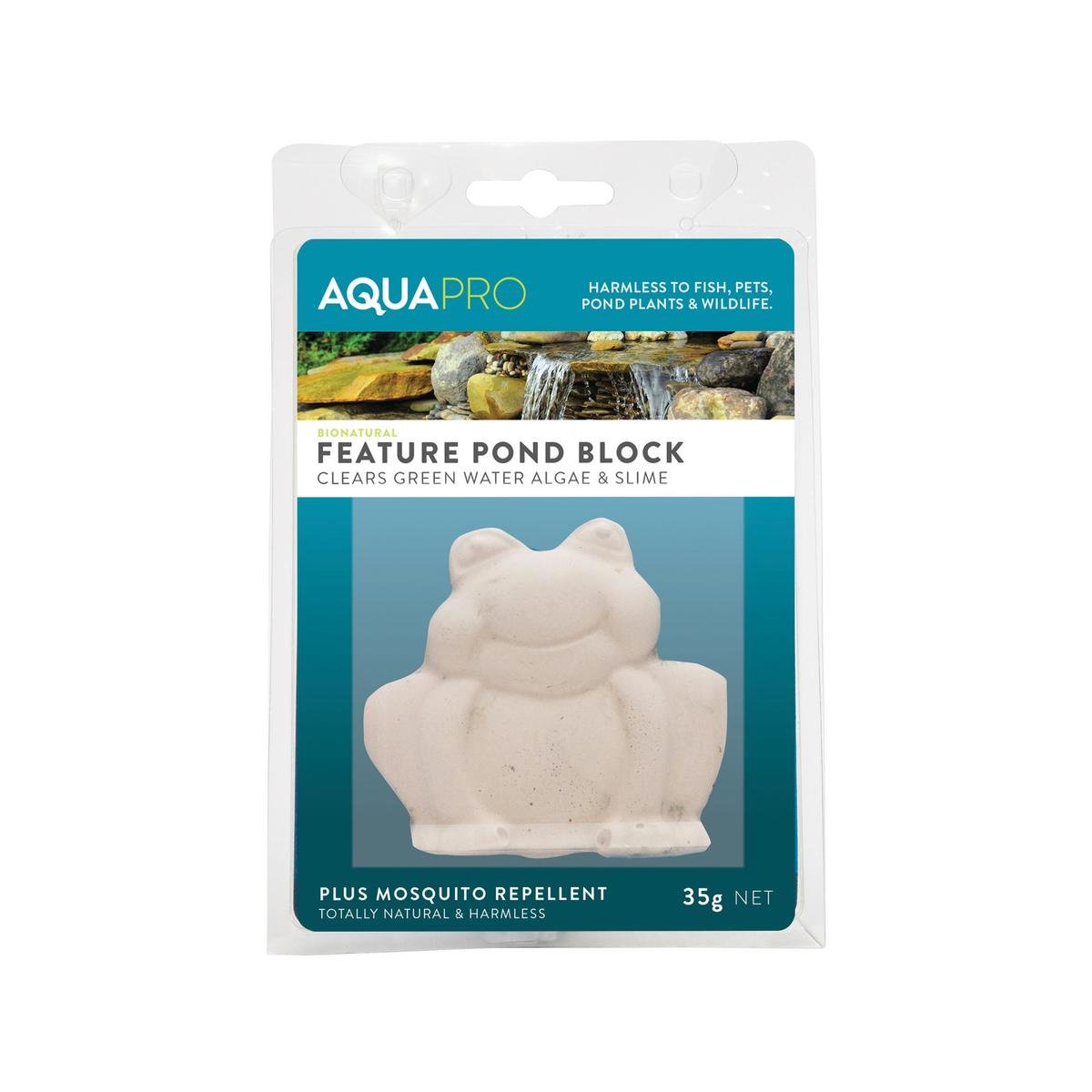 Aquapro Bionatural Algae Block with Mosquito Repellent 35g, Treats Pond Feature to 1000L