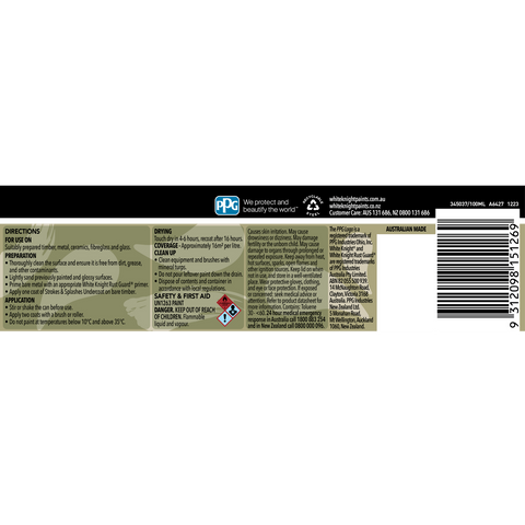 White Knight 100ml Gold Strokes & Splashes Oil-Based Decorative Paint