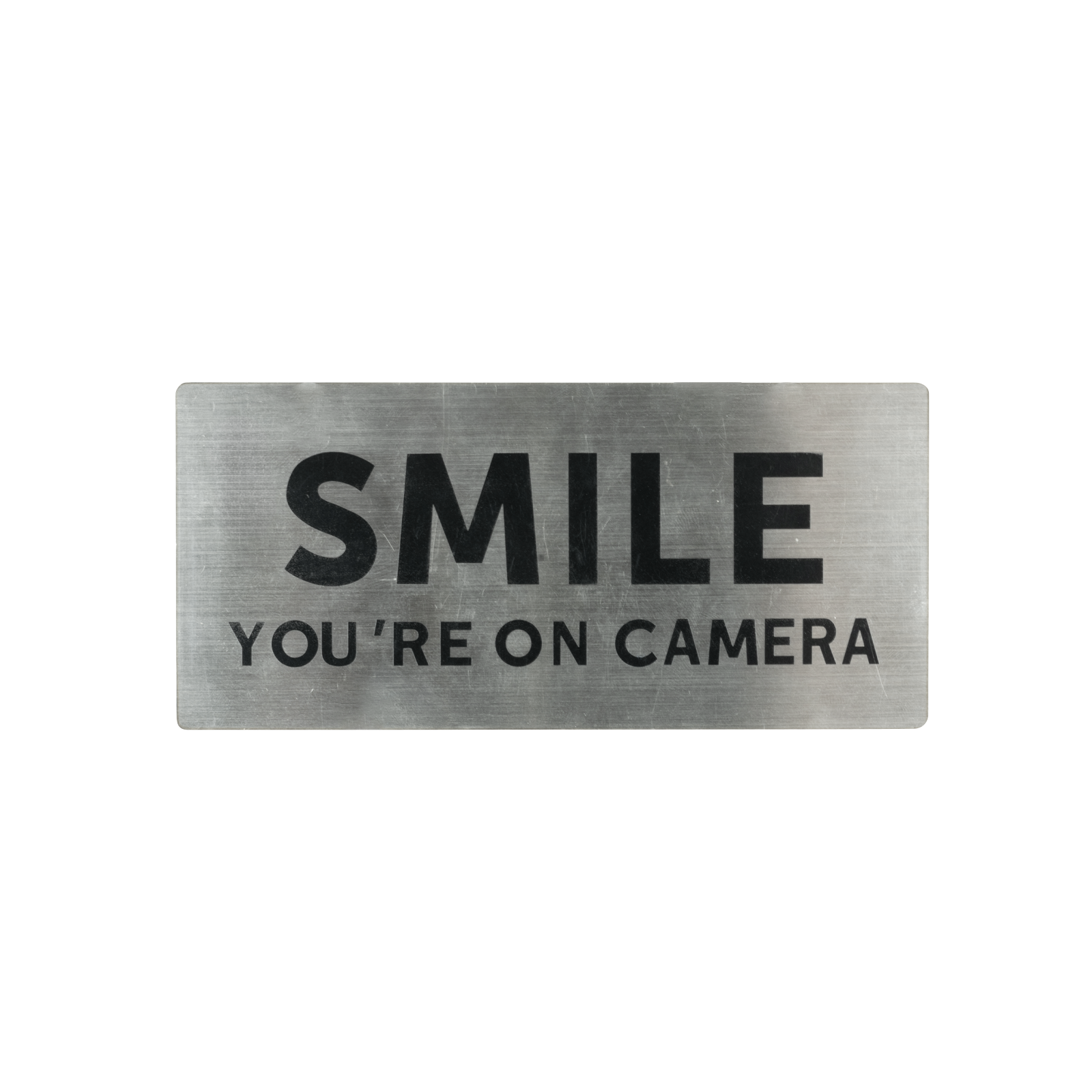 Sandleford Smile You're On Camera Sign 140 x 65mm Stainless Steel