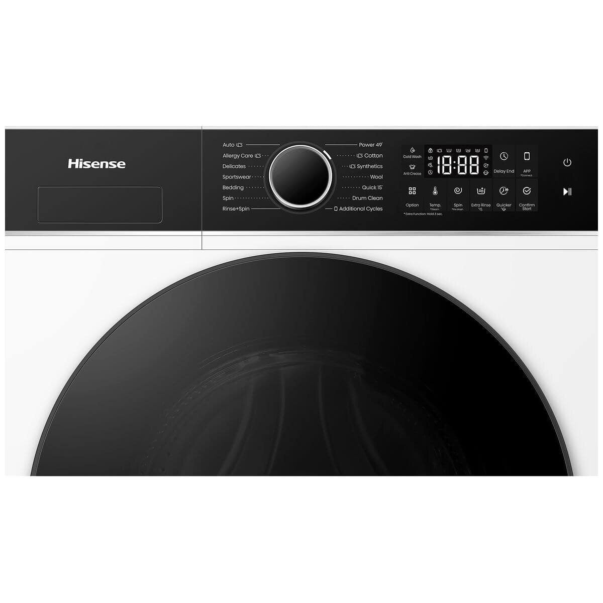 Hisense Series 5i 12kg Front Load Washing Machine - Max Drum, ConnectLife, 1500rpm Spin - HWF5I1215