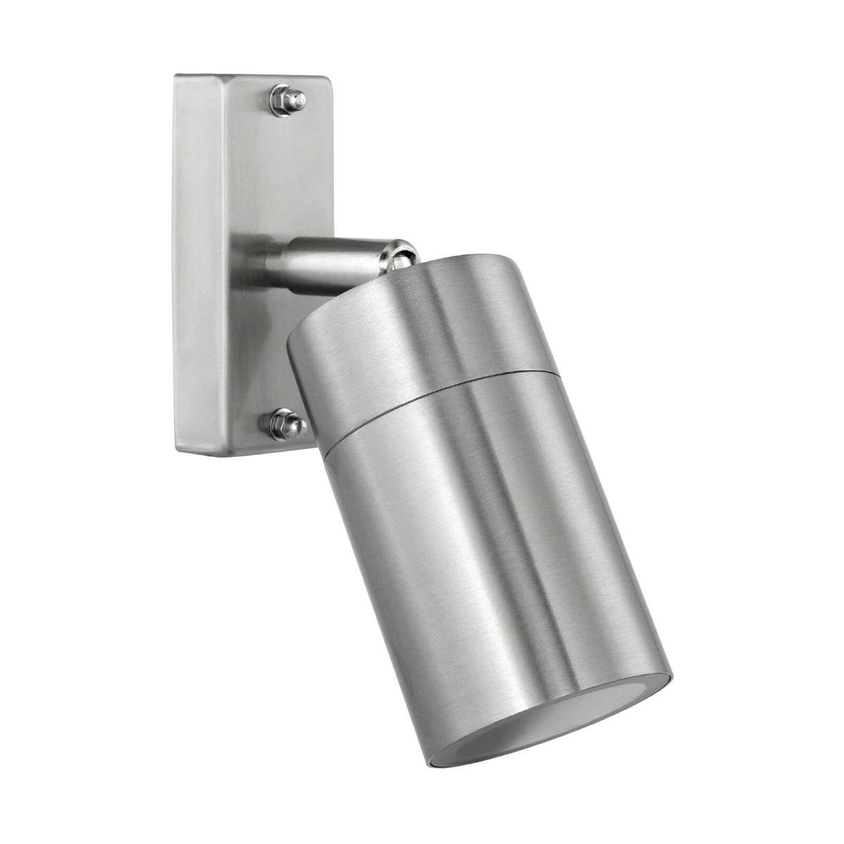 Brilliant Coolum Adjustable Exterior Wall Light Stainless Steel GU10 Weather Resistant
