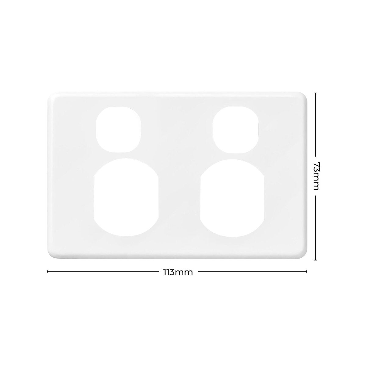 DETA Clip-On Cover for X6 Series Double Powerpoint White Polycarbonate 6010B