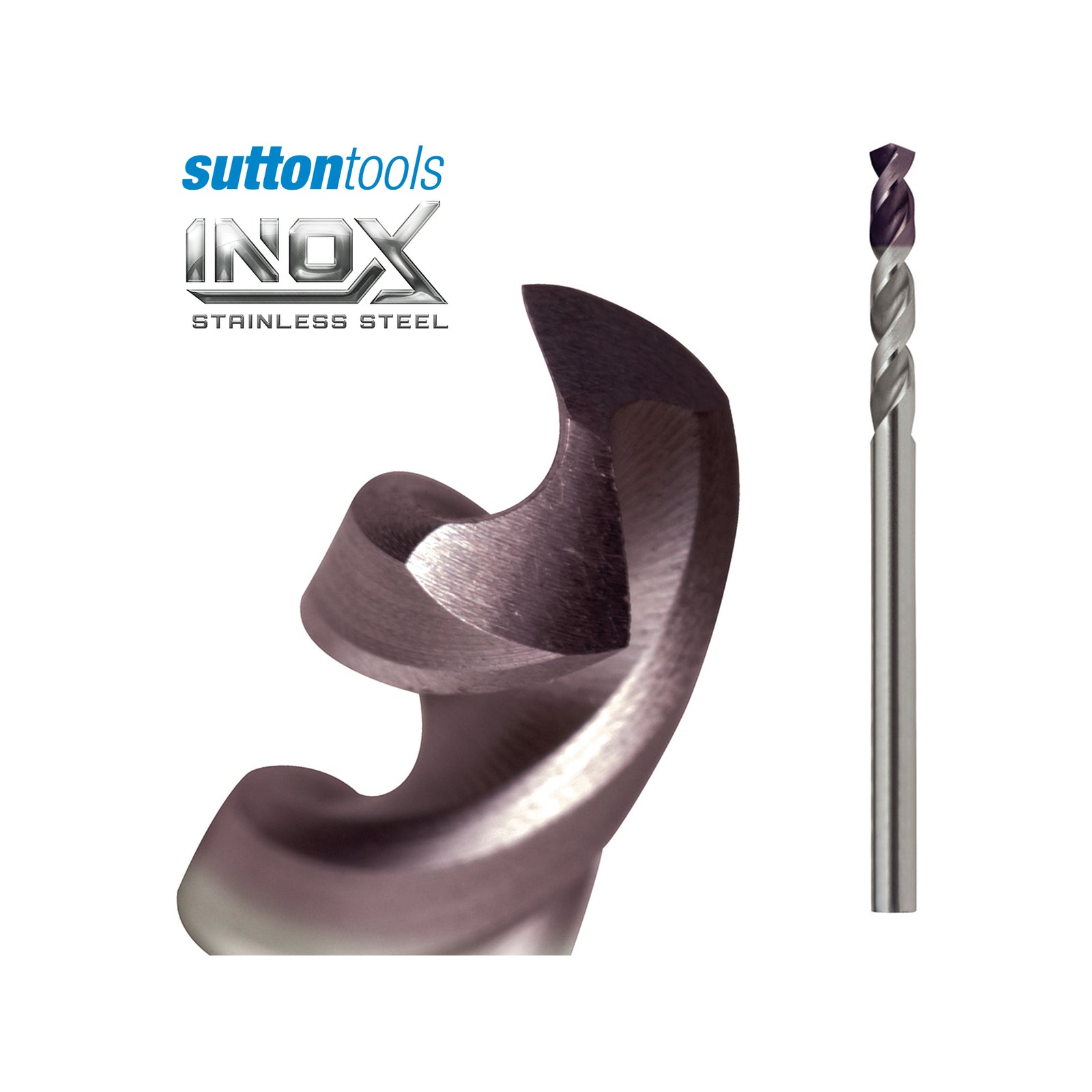 Sutton Tools 12.0mm INOX Stainless Steel Jobber Drill Bit, M2 HSS, 78mm Drilling Depth