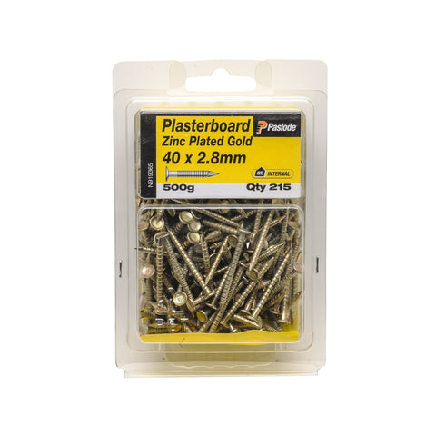 Paslode Gold Annular Plasterboard Nails 40 x 2.5mm 500g - 215 Pack