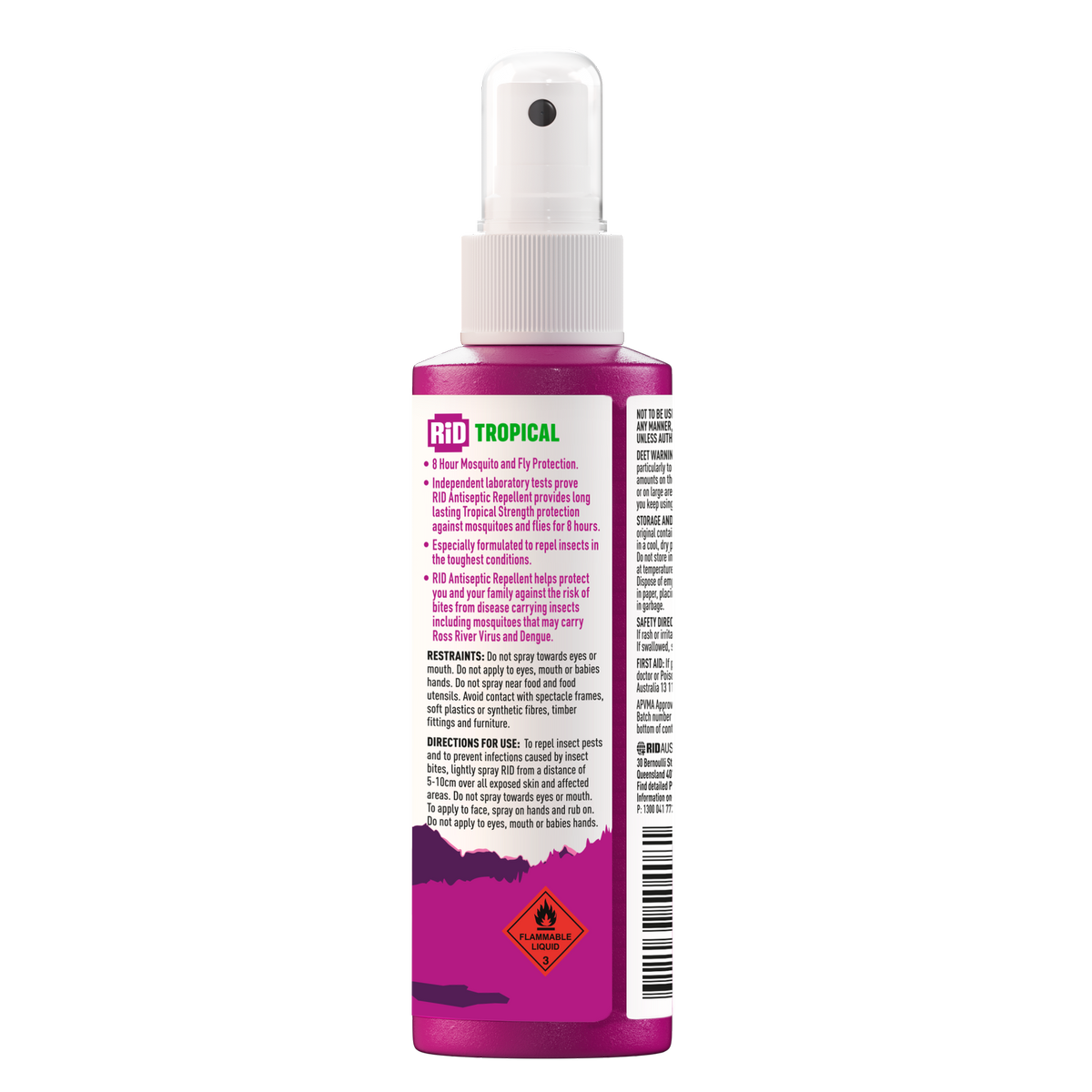 RID Tropical Antiseptic Bite Protection Spray - 100ml - DEET - Mosquito Repellent - SuperSaverAU - view 2