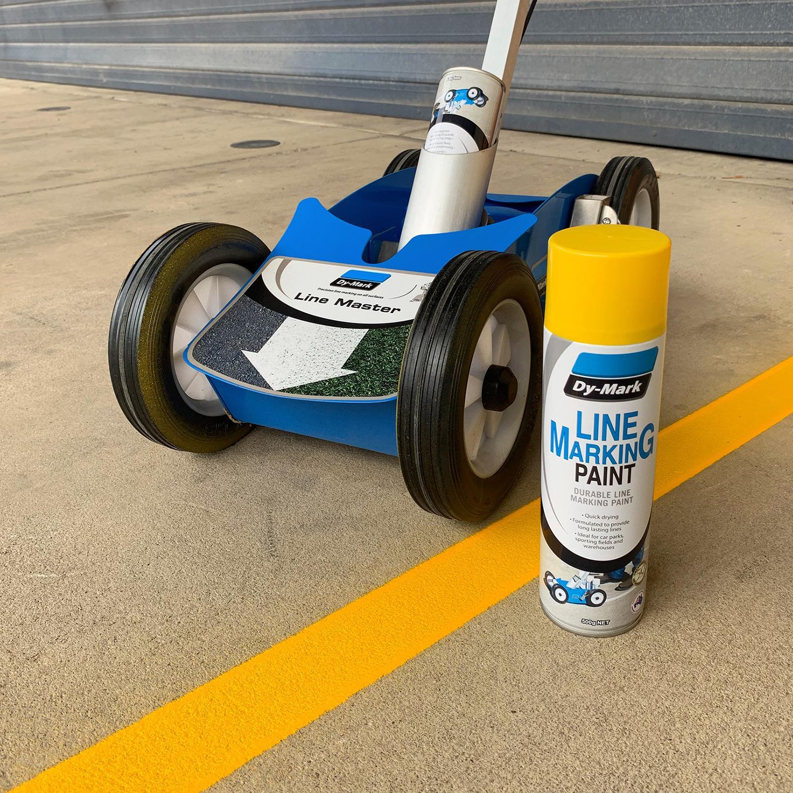 Dy-Mark Yellow Line Marking Spray Paint 500g Acrylic Indoor & Outdoor