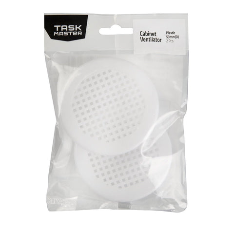 Taskmaster Cabinet Vent - 53mm - Plastic - Easy Install - 2 Pack - SuperSaverAU - view 1