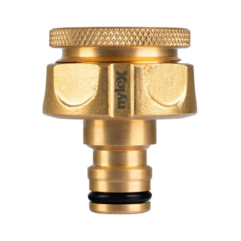 Nylex 12mm Brass Tap Adaptor - Solid Brass - Watertight Connection - 3 Year Guarantee - SuperSaverAU - view 1