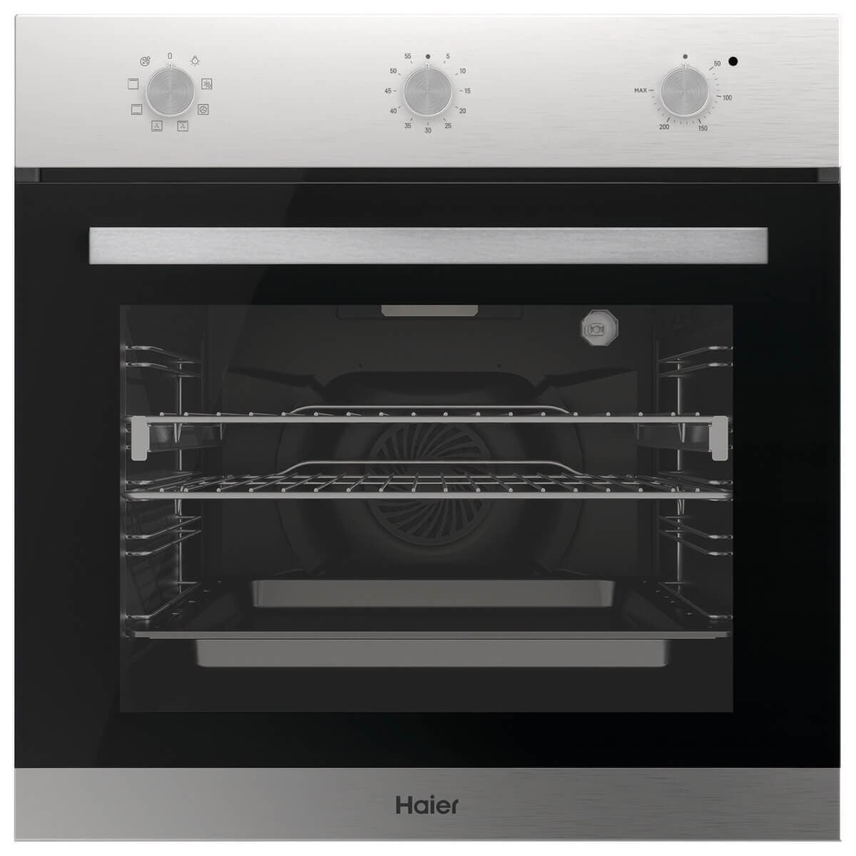 Haier 60cm Series 300 Electric Oven - 70L, 10A Plug-In, Stainless Steel Finish, Double Glazed - HWO60S7MX5