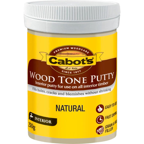 Cabot Natural Wood Tone Putty 250g Water Based Fast Drying Filler - SuperSaverAU - view 1