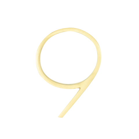 Sandleford Toorak Number 9 120mm Brass House Number