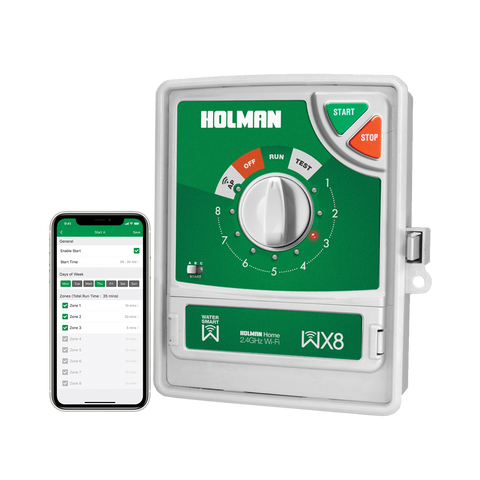 Holman WX8 8 Zone Wi-Fi Irrigation Controller, Grey WX8