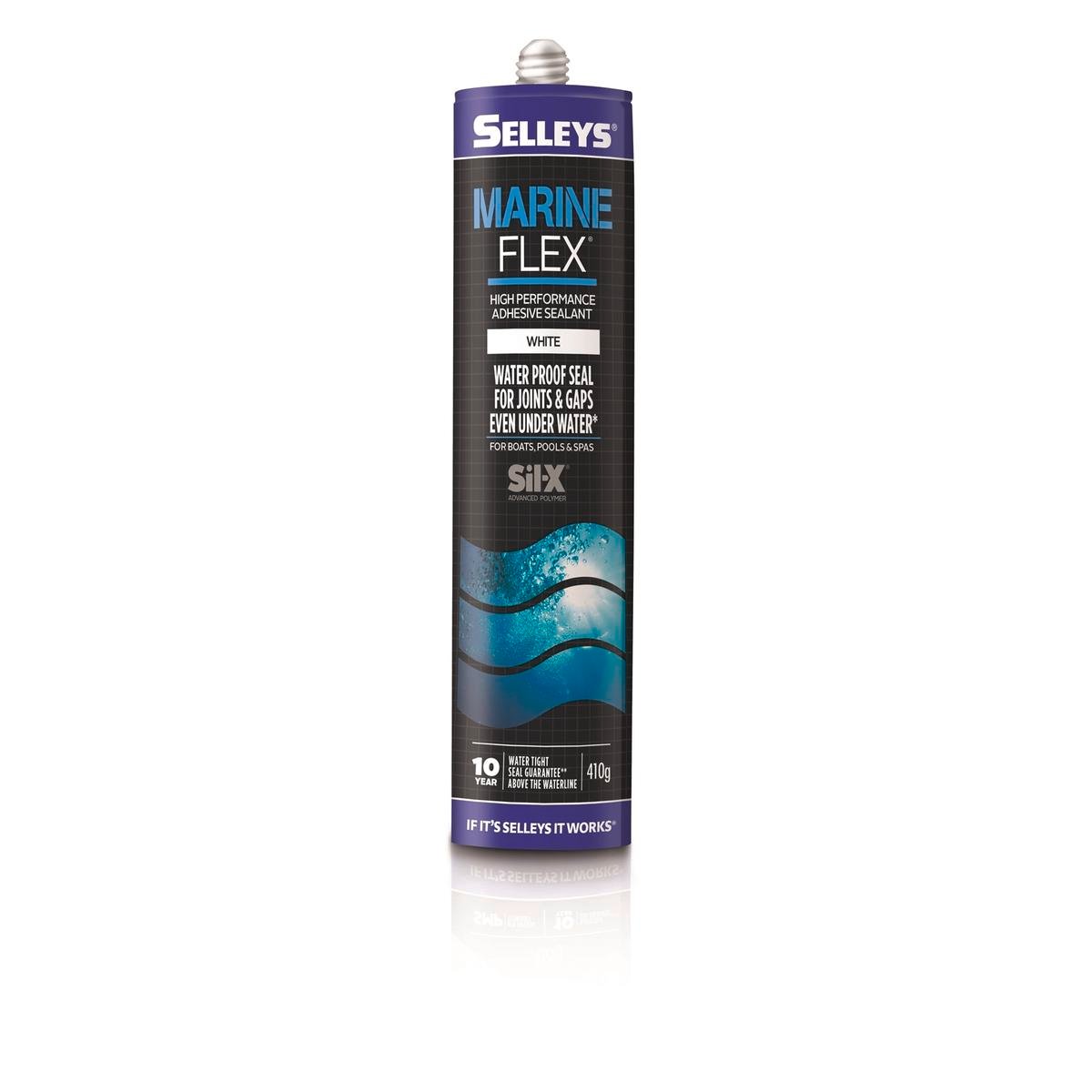 Selleys MarineFlex Sealant White 410g - Sil-X Advanced Polymer, Sandable Waterproof Marine Bond