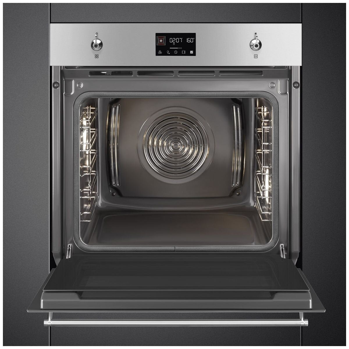 Smeg 60cm Classic Pyrolytic Oven - 68L Net, Stainless Steel, Air Fry and BBQ Modes - SOPA6302TX
