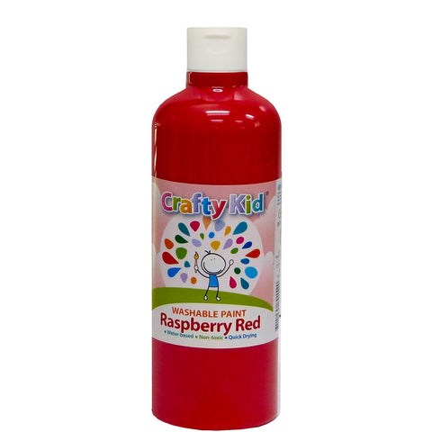 Boyle Crafty Kid Washable Paint - 500ml - Raspberry Red- Washable - SuperSaverAU - view 1
