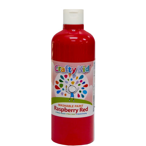 Boyle Crafty Kid Washable Paint 500ml Raspberry Red - Kids Craft Paint