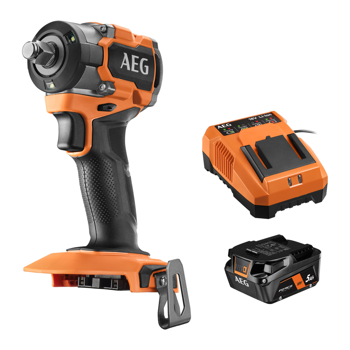 AEG 18V Brushless Sub Compact 1/2" Impact Wrench 5Ah Kit A18SIW12BL51