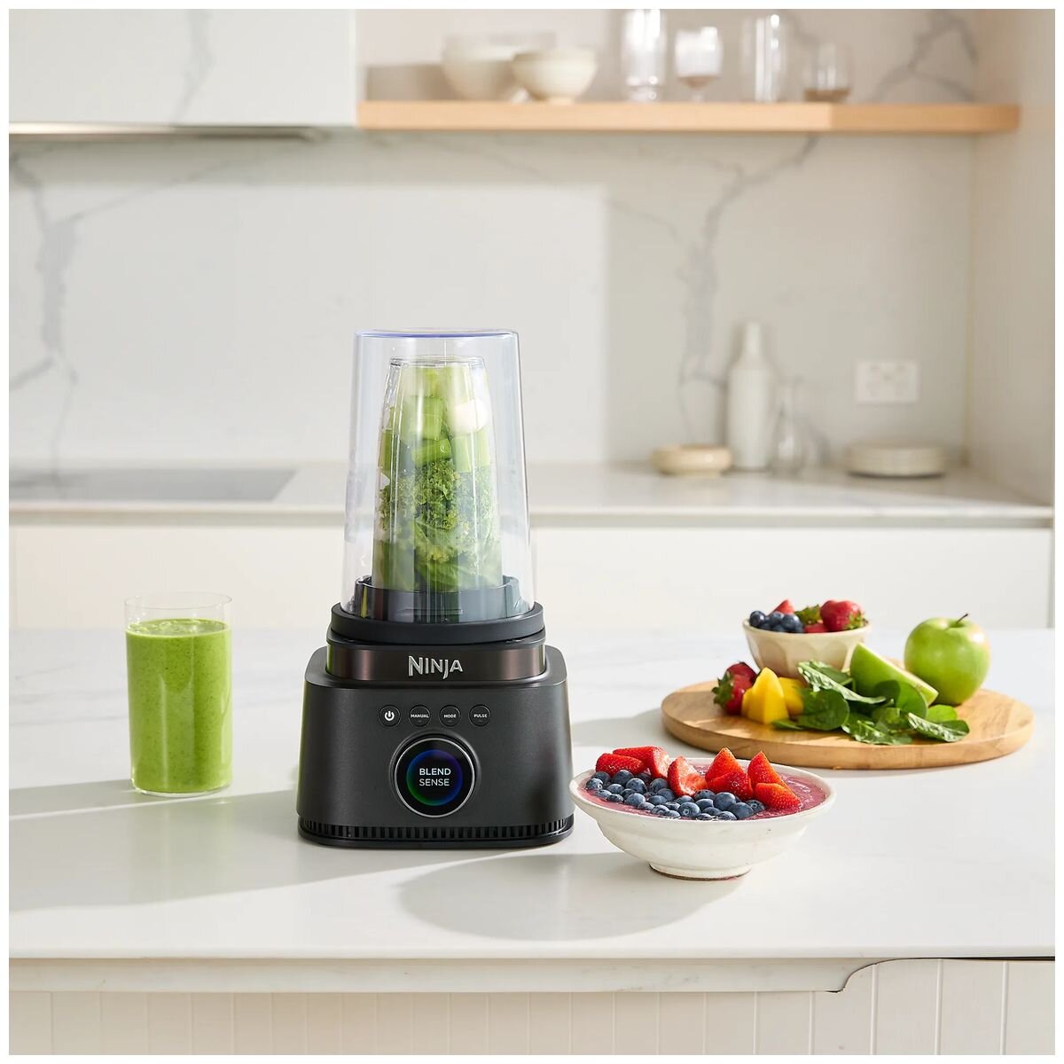 Ninja Stealth IQ Duo Power Blender 2.1L Jug - 800W Motor, 700ml Cup, Black - QX301