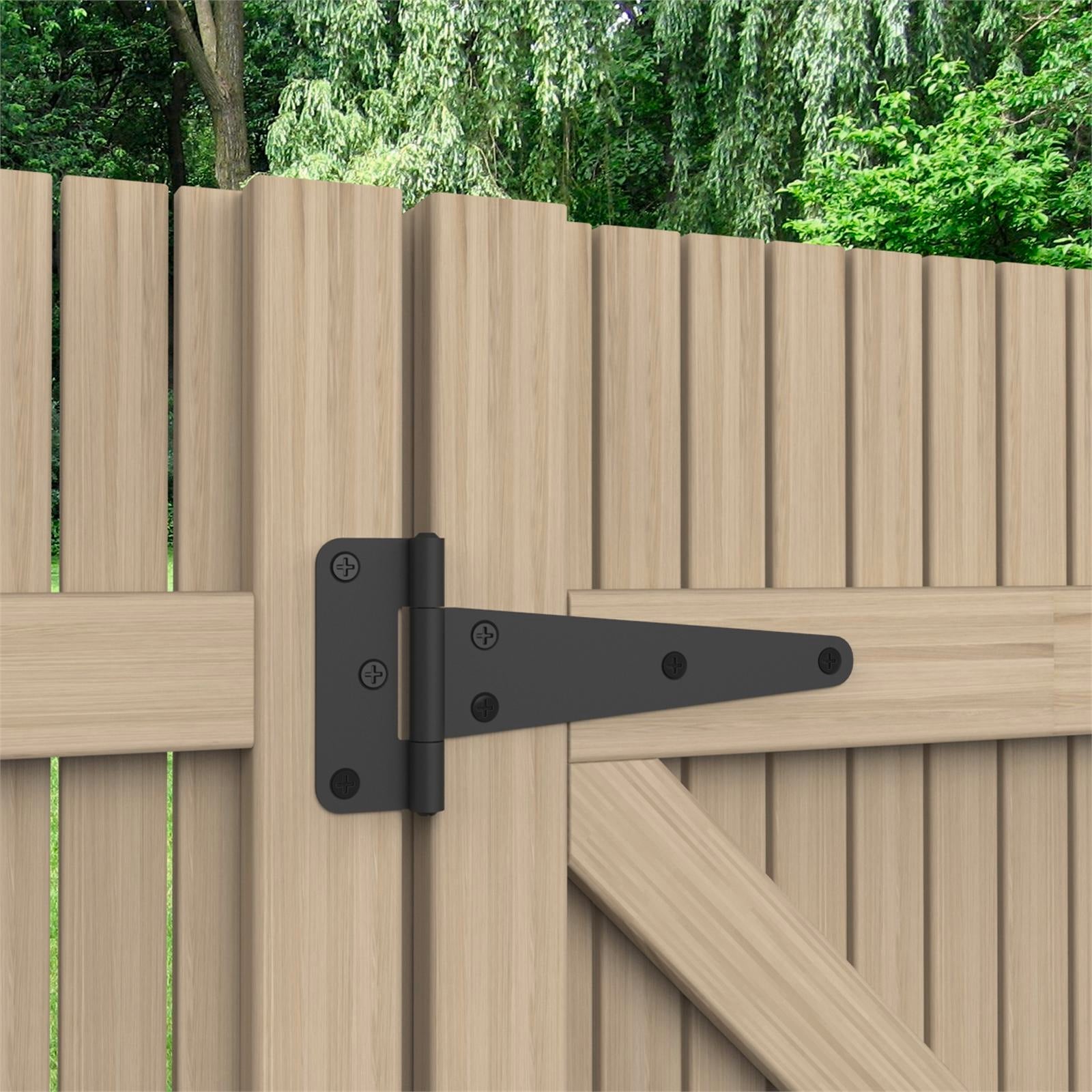 Zenith 200mm Matte Black Steel Tee Gate Hinge - 2 Pack