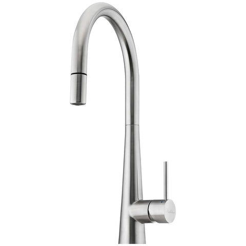 Oliveri Gooseneck Pull Out Kitchen Mixer Tap - 316 Stainless Steel, 15 Year Warranty - SS31625