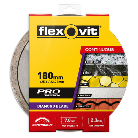 Flexovit 180 x 25mm Pro Continuous Diamond Blade