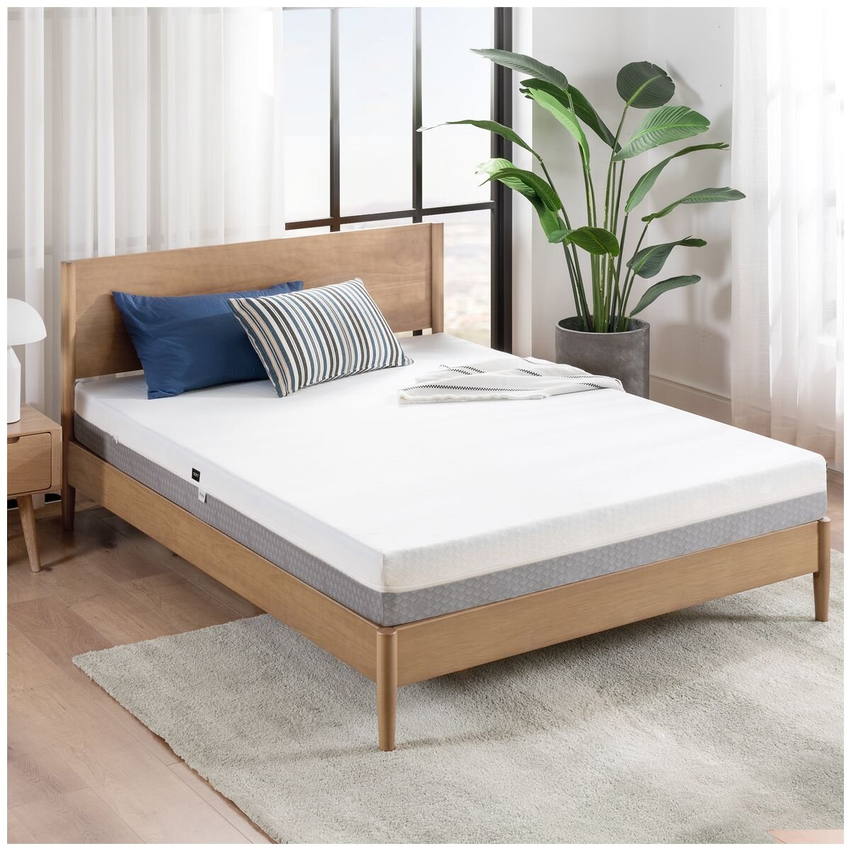 Zinus king single memory foam mattress - cooling gel foam, two-sided, removable zip cover - AU-MFGN11ZC-07B