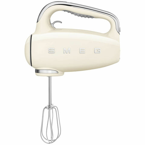 Smeg 50s Retro Style Hand Mixer - 250W, 9 Speeds Plus Turbo, Backlit LED Display, Cream - HMF01CRAU