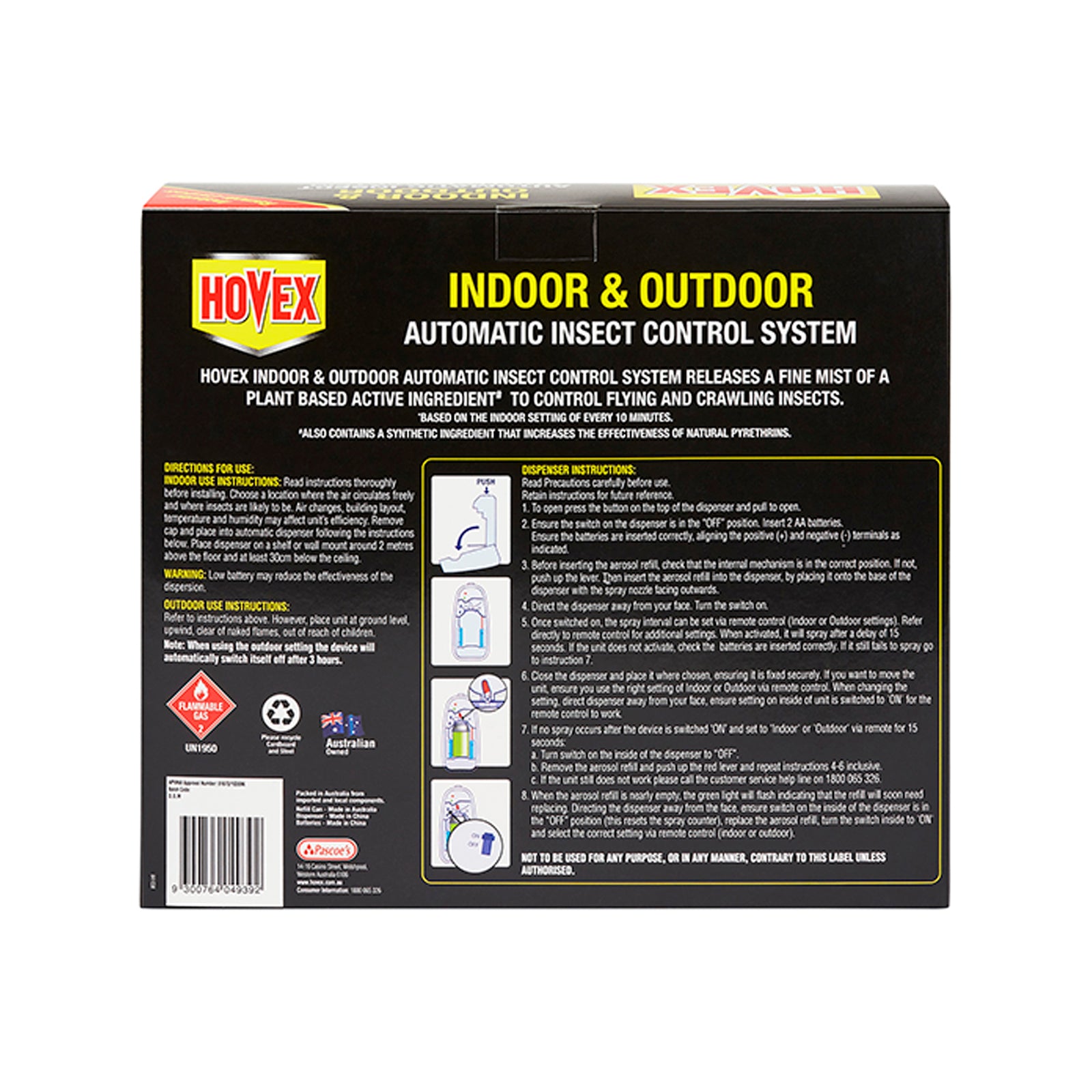 Hovex 2 in 1 Indoor and Outdoor Automatic Spray Control