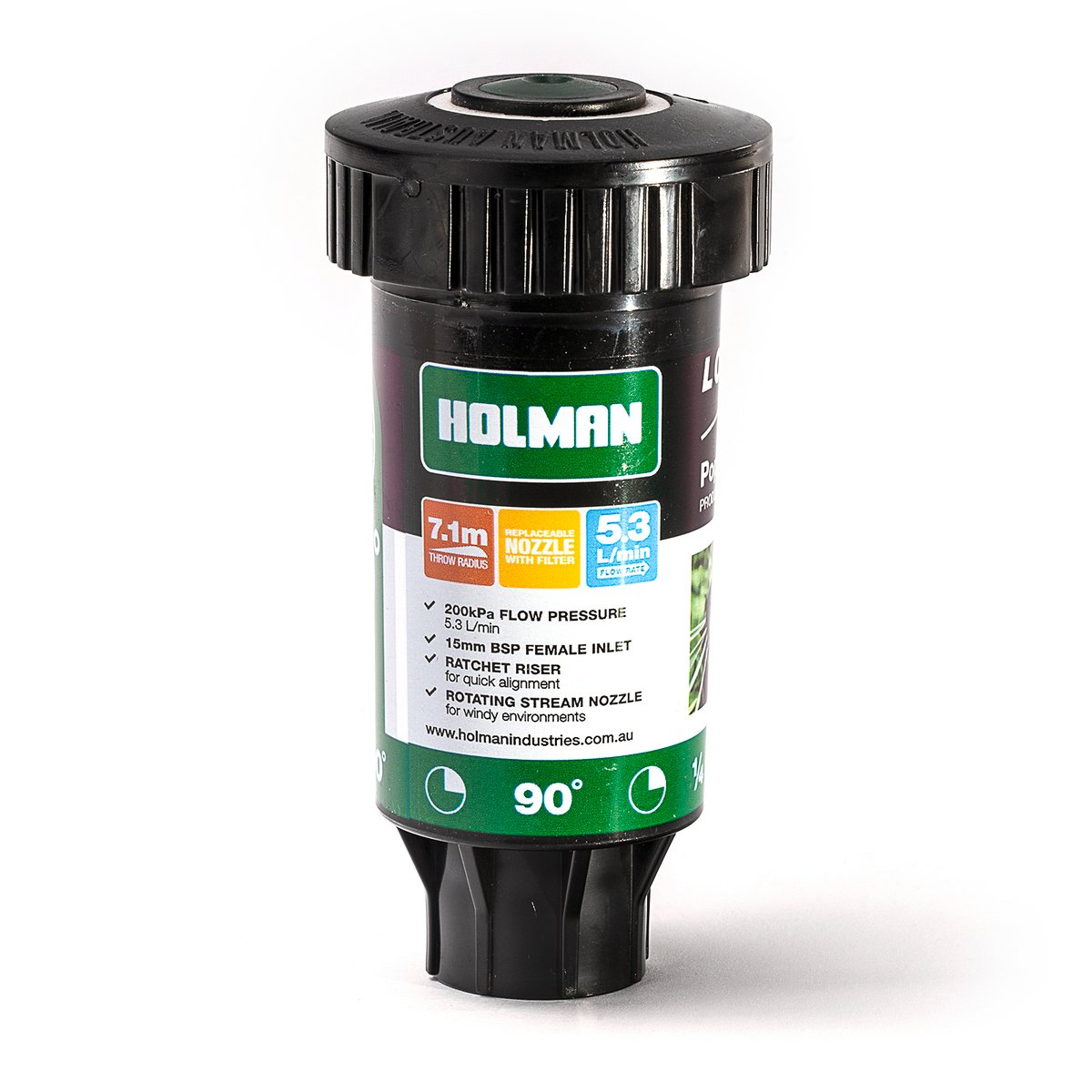 Holman 50mm 1/4 Longstream Rotating Pop-Up Sprinkler 15mm BSP 800kPa