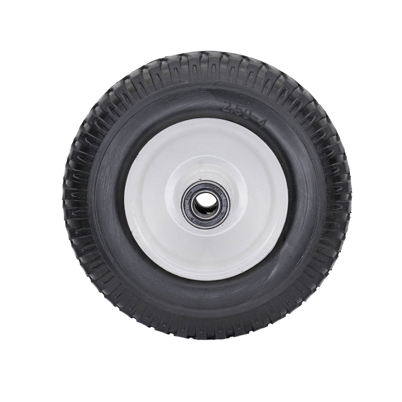 Easyroll 250 x 4" Flat Free Wheel, 5/8" Bearing, Offset Steel Hub, 80kg