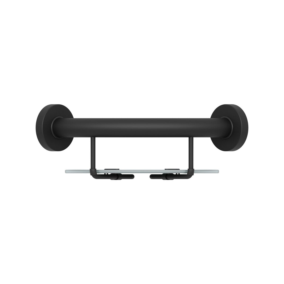 Evekare Black Corner Shelf with Grab Rail - 250mm x 250mm - 110kg Capacity - SuperSaverAU - view 3