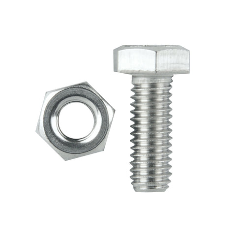 Pinnacle M6 x 16mm Stainless Steel Hex Bolt and Nut - 10 Pack