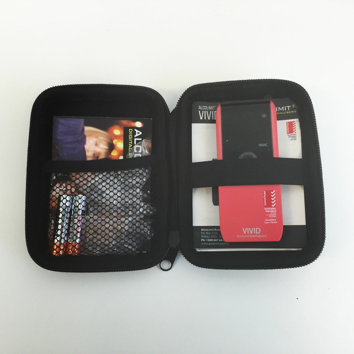 Alcolimit Coral Pink Vivid Personal Breathalyser - AS3547 Approved, Flow Control, Slim and Compact - ALCO-076