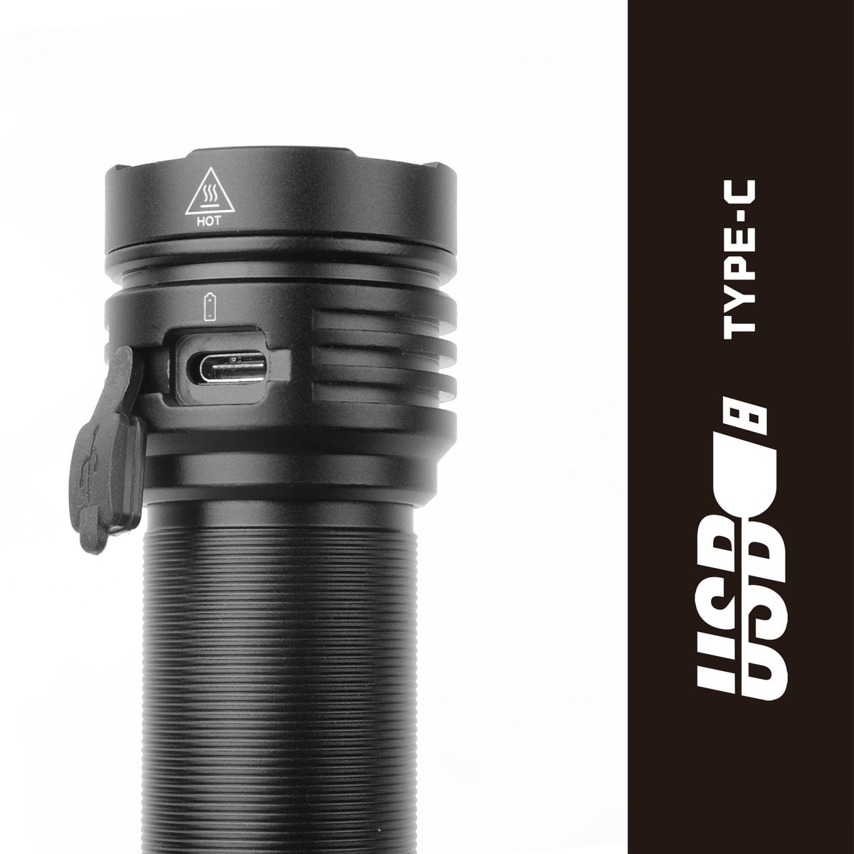 SWISS+TECH 3500lm Rechargeable Compact Turbo Flashlight, 220m Beam, OSRAM LED