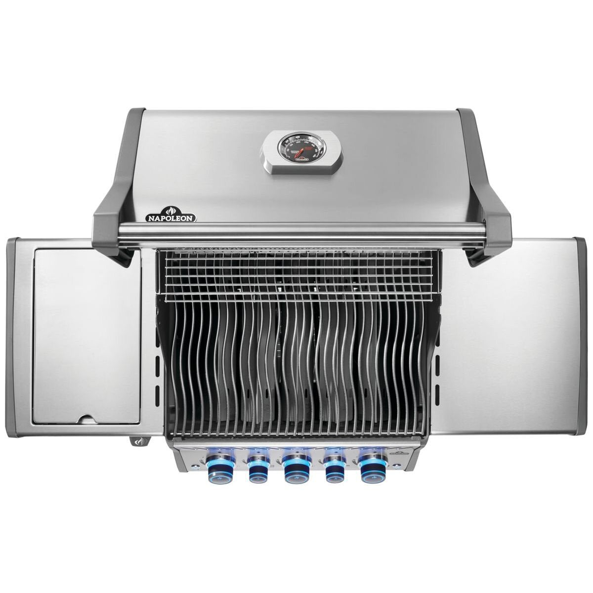 Napoleon Rogue Pro-S 425 3 Burner Natural Gas Freestanding BBQ - Silver - Side Burner - RPS425RSIBNSS-2-AU