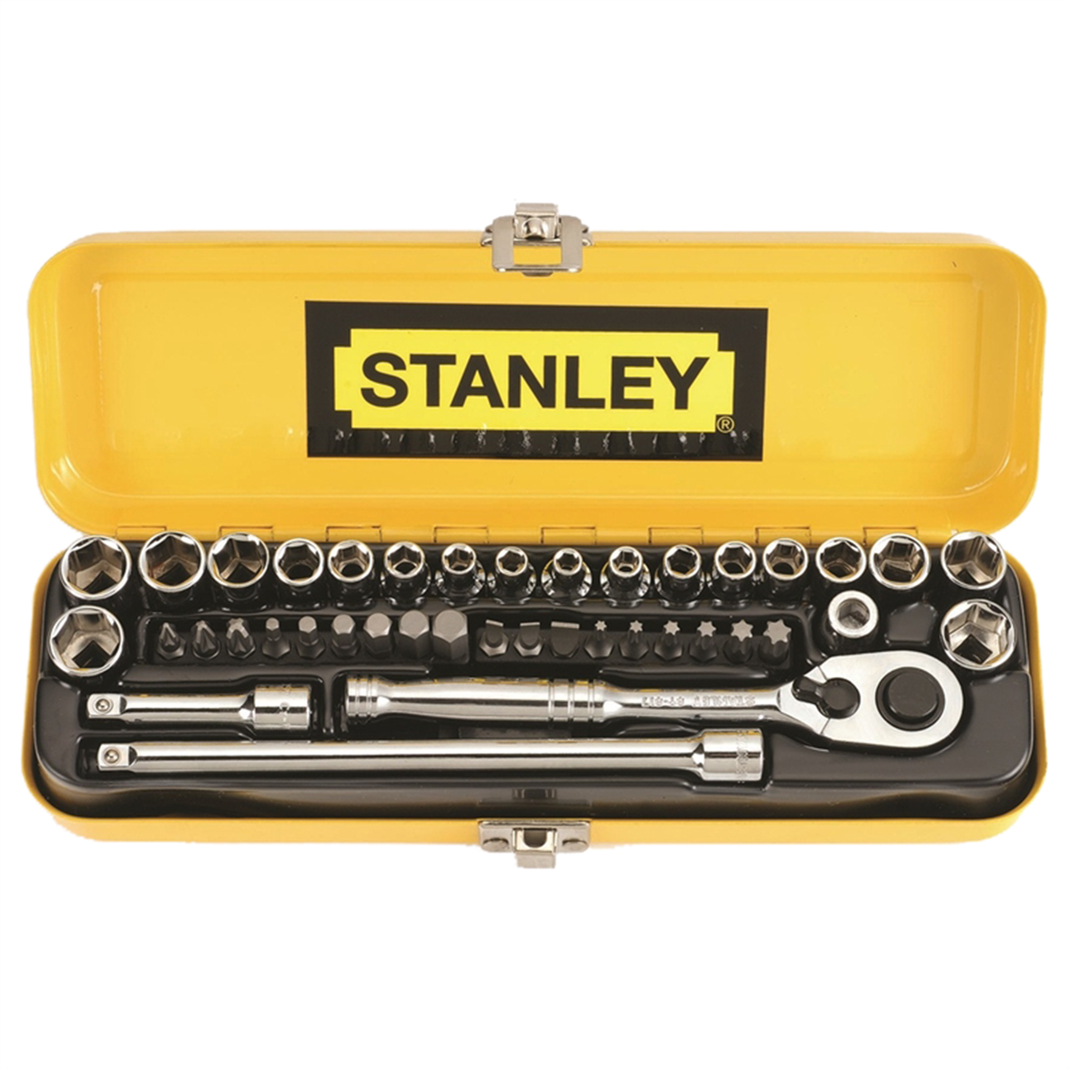 Stanley 1/4" Drive Socket Set Chrome Steel with Case - 40 Piece