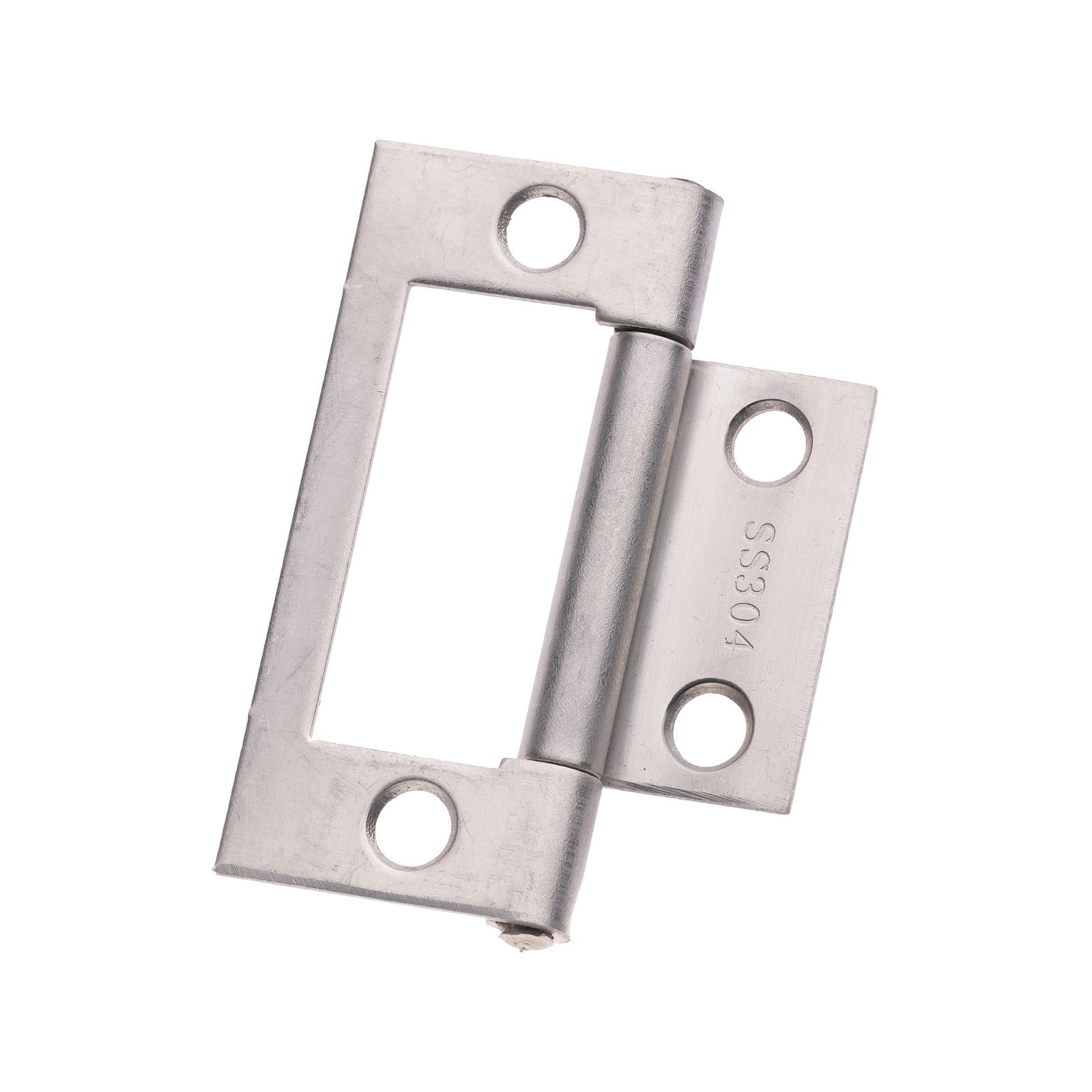 Lane 50 x 40 x 1.2mm Polished Stainless Steel Easy Fit Fixed Pin Hinge - 2 Pack