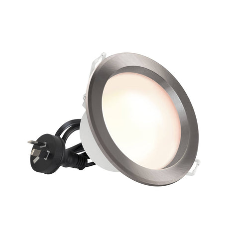 HPM Alina LED Downlight 7W 90mm - Tri Colour - Brushed Chrome - Dimmable - SuperSaverAU - view 1