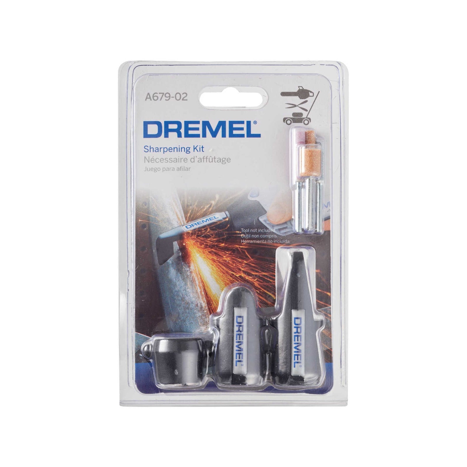 Dremel Sharpening Attachment Kit, 3 Piece for Lawn Mower, Garden Tools and Chainsaws