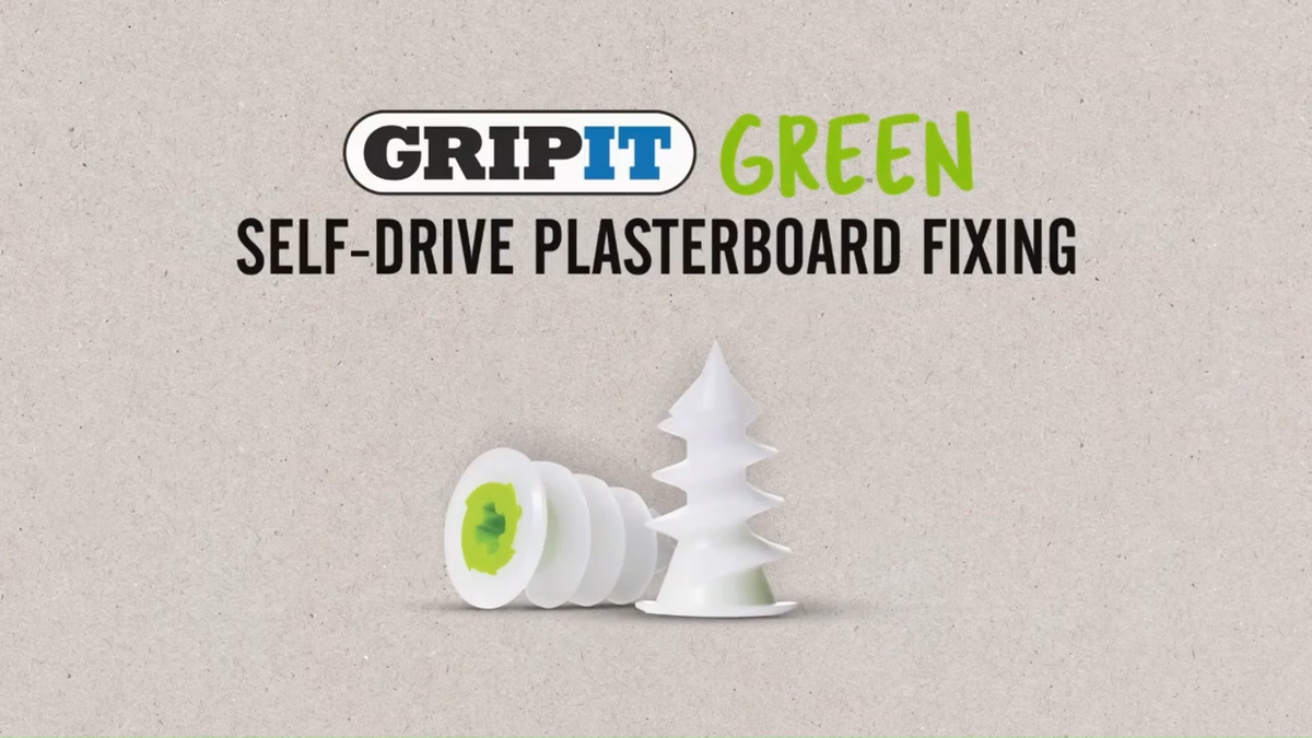 Gripit Green Self Drive Plasterboard Fixing 10 Pack - Holds 20kg - 101mm x 150mm x 15mm - SuperSaverAU - view 5