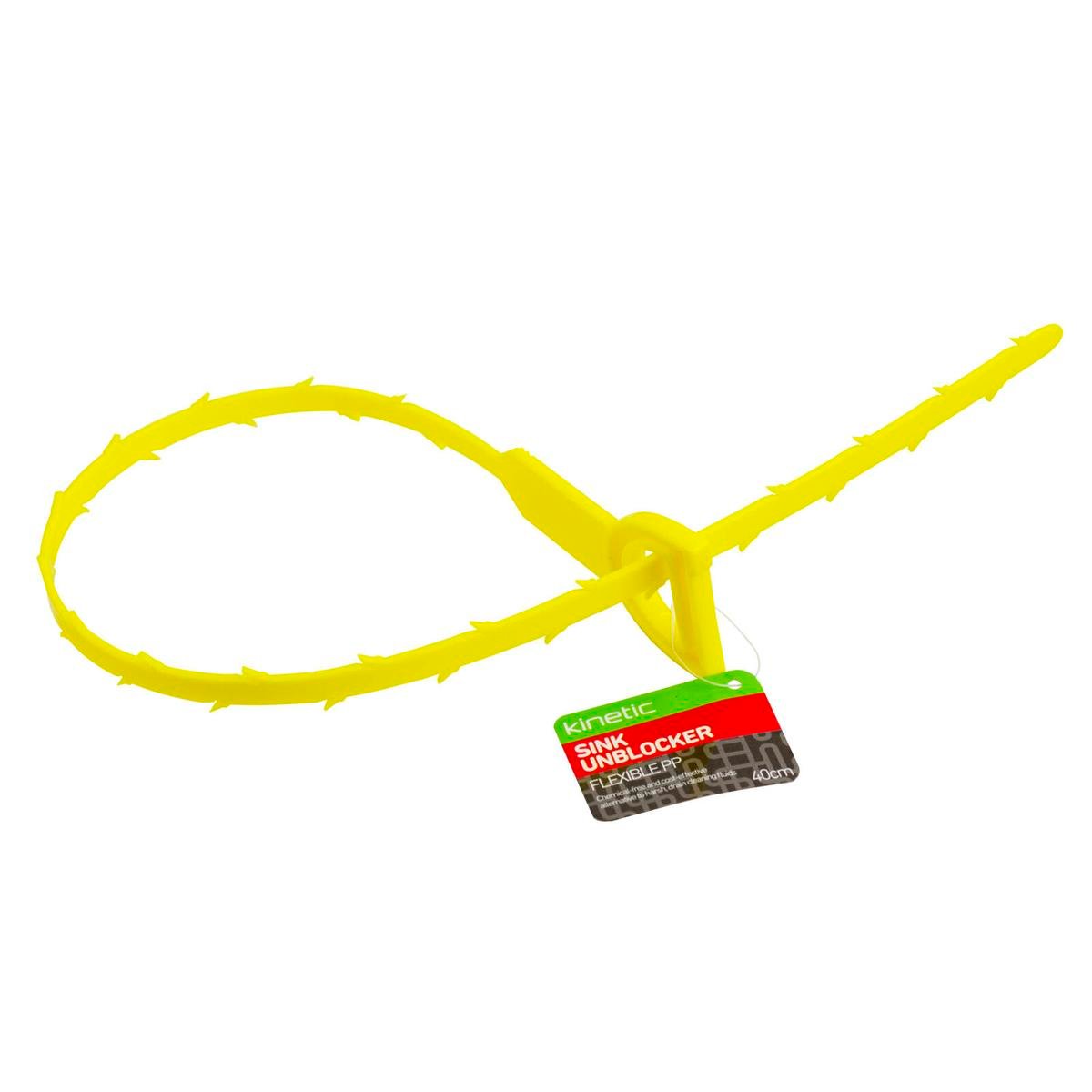 Kinetic 40cm PVC Sink Drain Unblocker Yellow