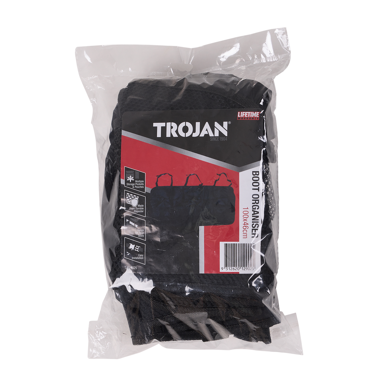 Trojan Boot Organiser - 600mm x 800mm x 300mm - Black - Durable Storage Solution - SuperSaverAU - view 1
